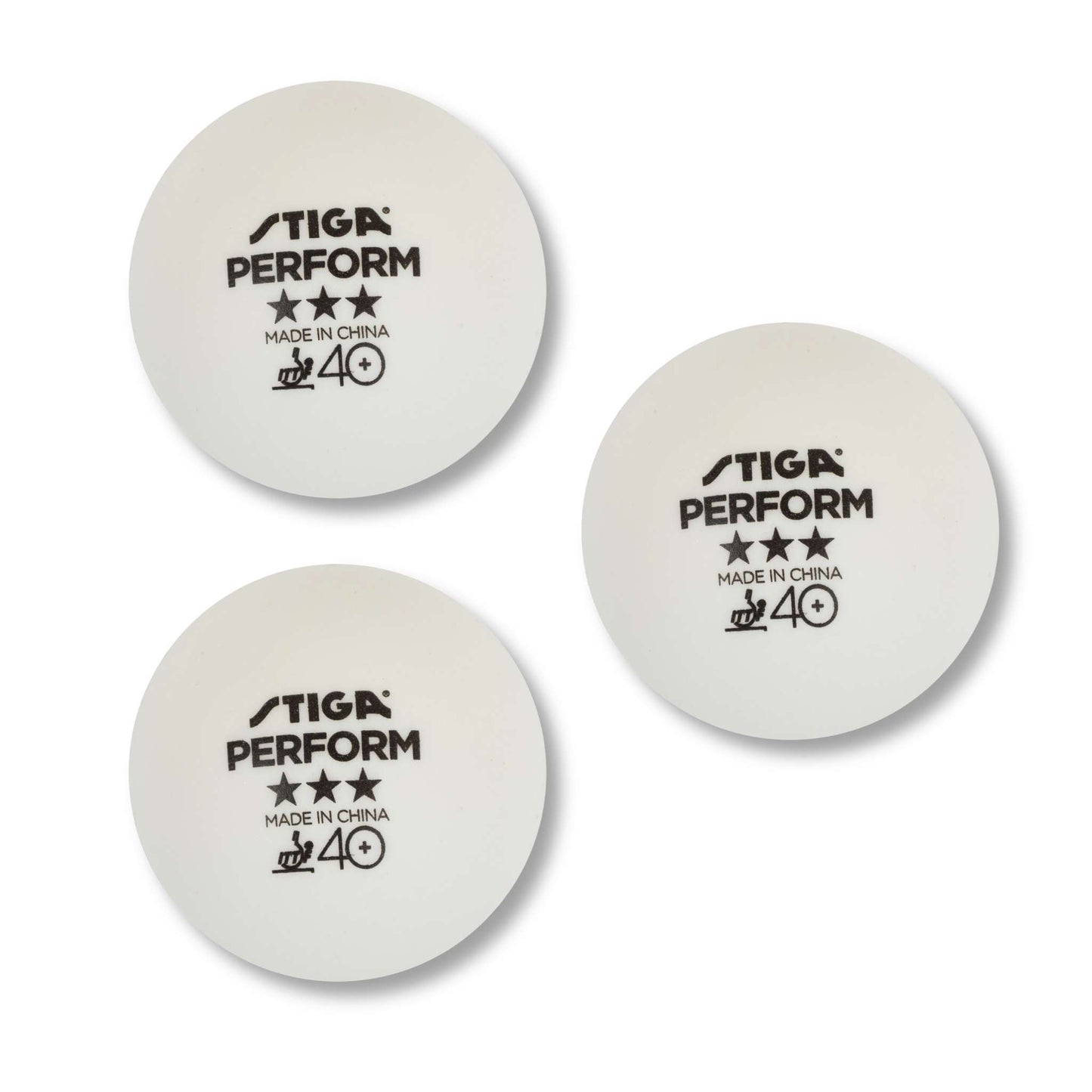 Stiga Perform 40+ 3 Star Table Tennis Balls - 3-Pack