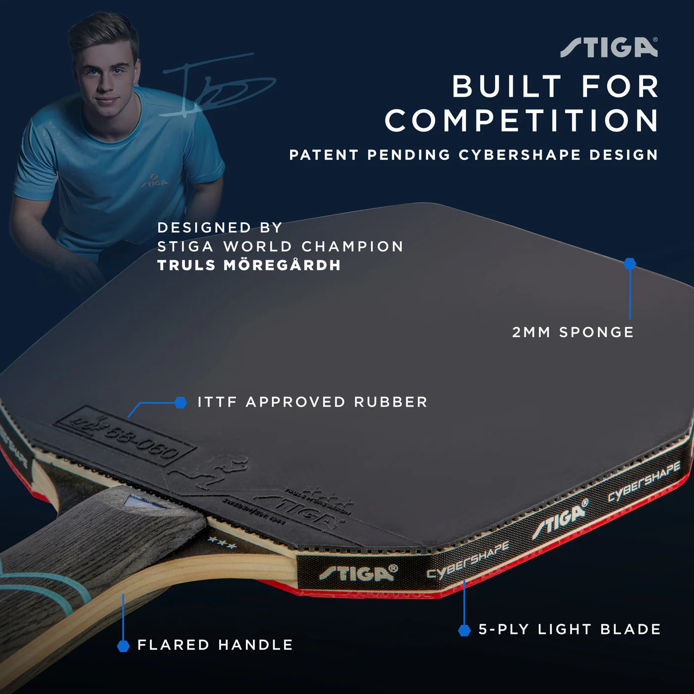 Stiga Cybershape Future Table Tennis Bat