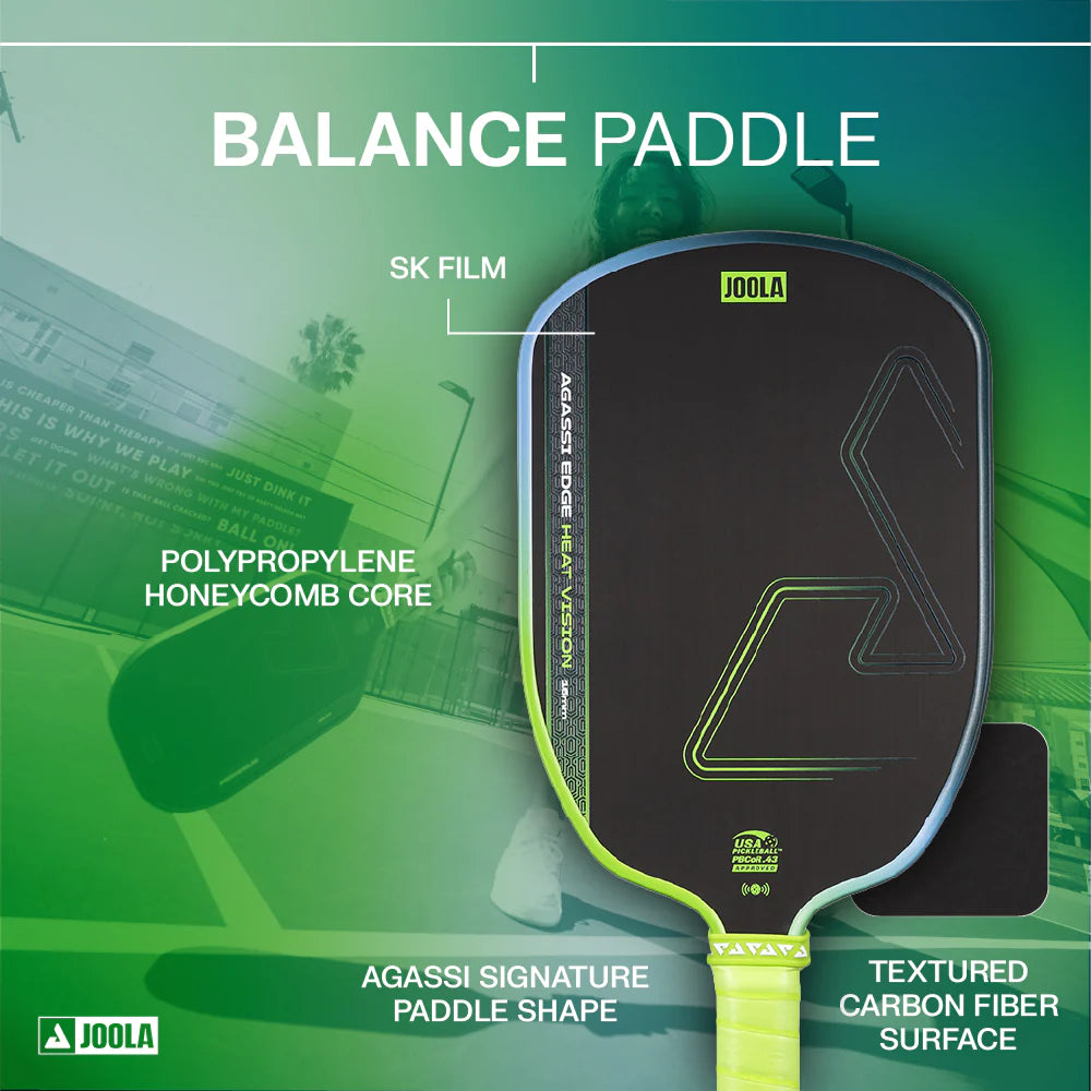 JOOLA Agassi Edge Heat Vision Surge Green 16mm