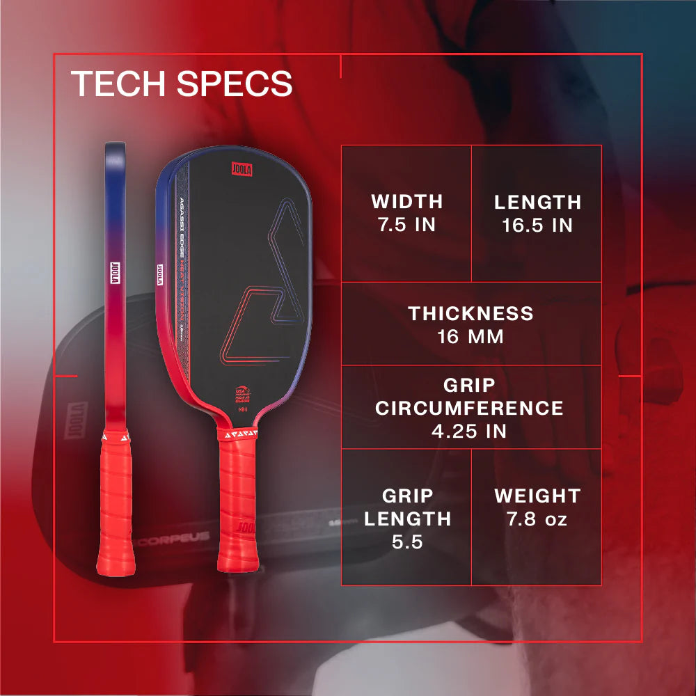 JOOLA Agassi Edge Heat Vision Surge Green 16mm
