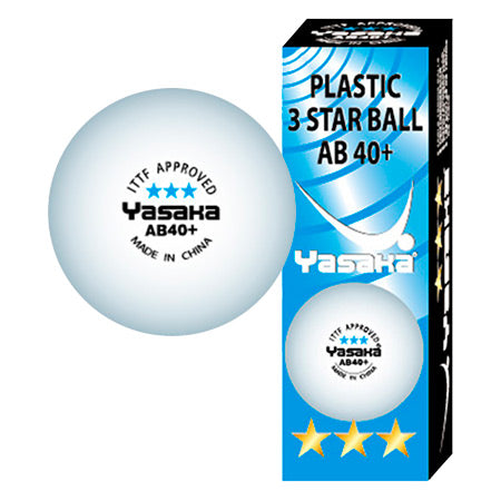 Yasaka 3 star 3-Pack AB40+ high quality table tennis balls