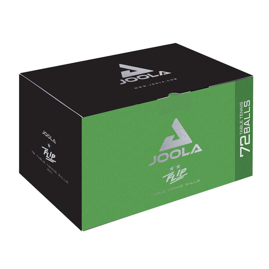 Joola Flip 72 Table Tennis Balls 40+ in green and black packaging